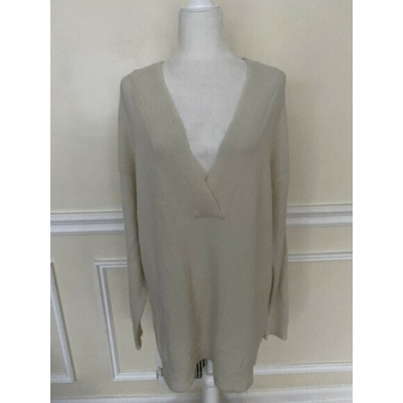 RDI Pearl Essence Sweater off white v neck size L Tunic Women - Picture 2 of 7